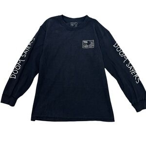 Doom Sayers Black Men’s Long Sleeve Graphic Logo Shirt